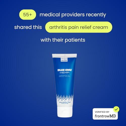 BLUE-EMU Ultra Hemp Arthritis Pain Relief Cream for Fast Joint & Muscle Relief, 3 Oz, 1 Pack BLUE-EMU uk supplements