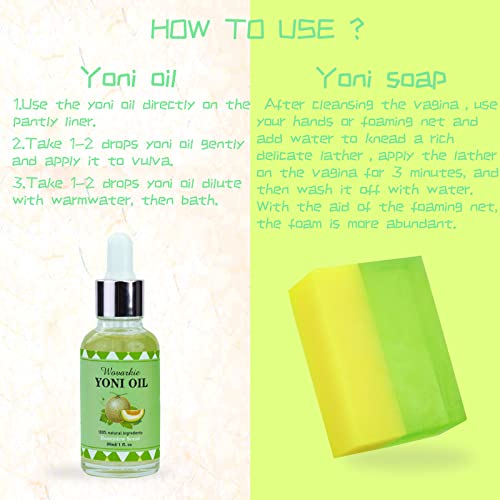 Yoni Soap Bars Yoni Wash & Yoni Oil Set Of 4, 2 * 5.29oz Handmade Vaginal Soap Feminine Wash Wovarkie uk supplements