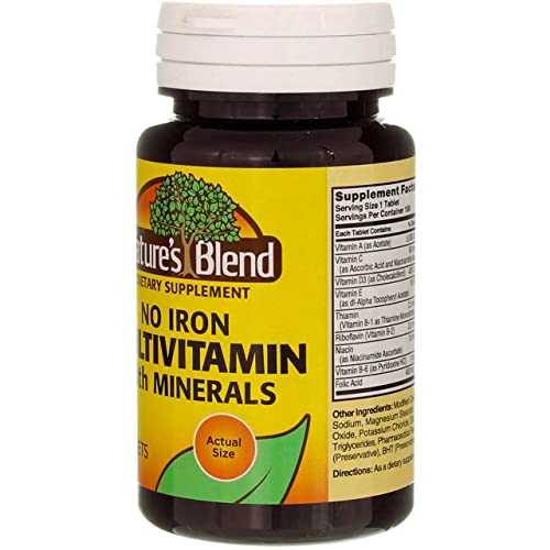 Nature's Blend Multiple Vitamin with Minerals No Iron 100 Tabs Nature's Blend uk supplements
