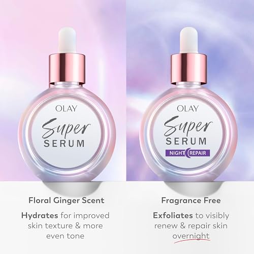 Olay Super Serum - Glow Serum for Face - Activated Niacinamide, Vitamin C & E, Collagen Peptide, AHA - 5-in-1 Benefits - Brightens, Hydrates, Smooths, Firms, Evens Tone, Proactive Anti-Aging, 1.7 Oz Olay uk supplements