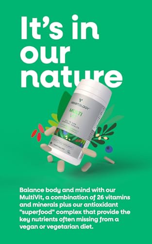 Vegetology MultiVit Vegan Multivitamins w/26 Vitamin & Mineral Supplements Vegetology uk supplements