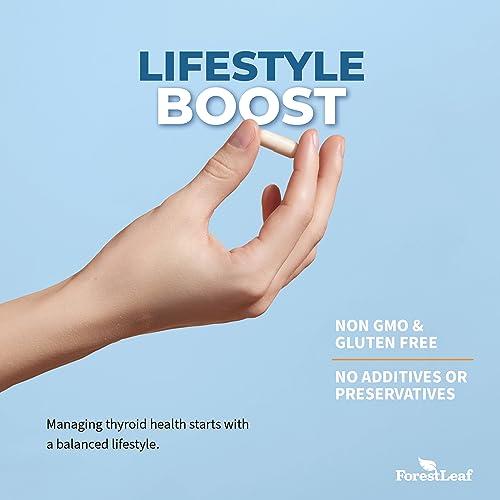 Thyroid Support for Women and Men with Iodine - Energy, 60 Vegetarian ForestLeaf uk supplements