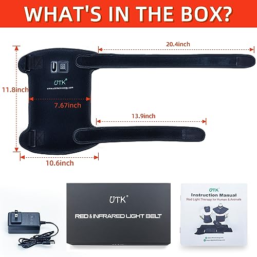 UTK Red Light Therapy for Body, 162Pcs 660nm Red Light & 54Pcs 850nm Near Infrared Light Therapy Belt UTK uk supplements