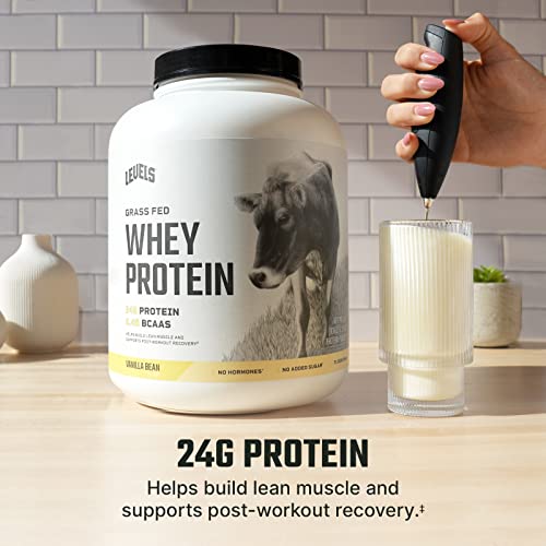 Levels Grass Fed 100% Whey Protein, No Hormones, Vanilla Bean, 5LB Levels Nutrition uk supplements