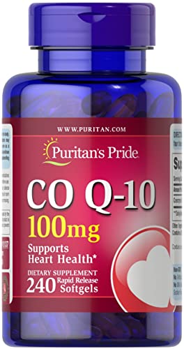 Puritan's Pride CoQ10 100mg, Supports Heart Health, 240 Rapid Release Softgels Puritan's Pride uk supplements