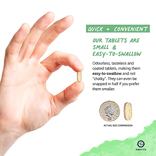 Vegan Multivitamins & Minerals - With High Strength Vitamin B12, D3, K2 & Iron Omvits uk supplements