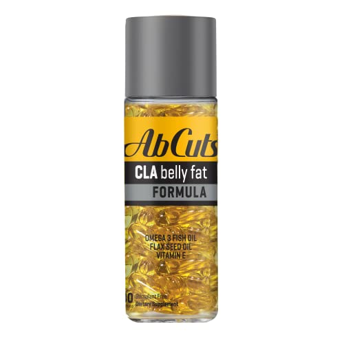 Ab Cuts CLA Belly Fat Formula - 80 Easy-to-Swallow Softgels - Omega 3 Fish Oil, Flaxseed AbCuts uk supplements