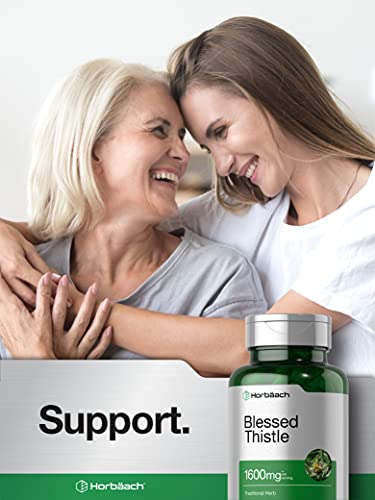 Blessed Thistle Capsules 1600 mg | 150 Count | Max Potency | Non-GMO, Gluten Free Horbäach uk supplements