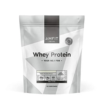 Amazon Brand - Amfit Nutrition Whey Protein Powder, White Chocolate Flavour, 33 Servings, 1 kg Amfit Nutrition uk supplements