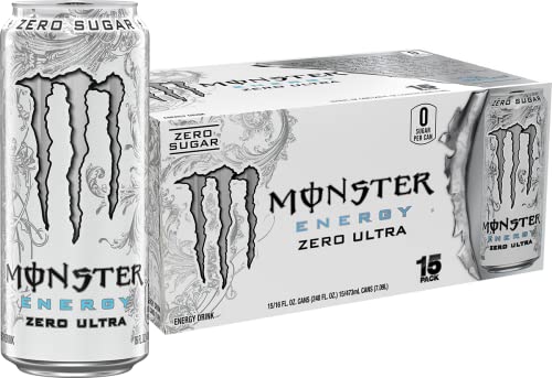 Monster Energy Zero Ultra, Sugar Free Energy Drink, 16 Ounce (Pack of 15) Monster Energy uk supplements