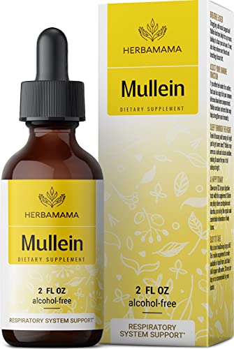 Mullein Leaf Tincture - Lung Cleanse - Vegan Lung Detox - Respiratory Health HERBAMAMA uk supplements