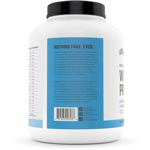Levels Grass Fed 100% Whey Protein, No Hormones, Unflavored, 5LB Levels Nutrition uk supplements