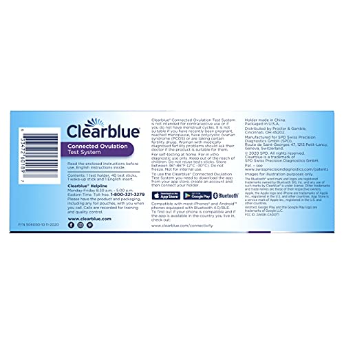 Clearblue Connected Ovulation Test System featuring Bluetooth connectivity and Advanced Clearblue uk supplements