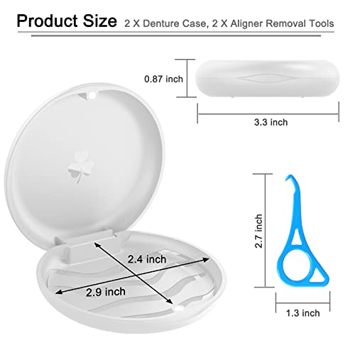 BVN 2 Pcs Retainer Case, Slim Braces Case, Denture Case, Mouth Guard Case, Teeth Aligner Case BVN uk supplements