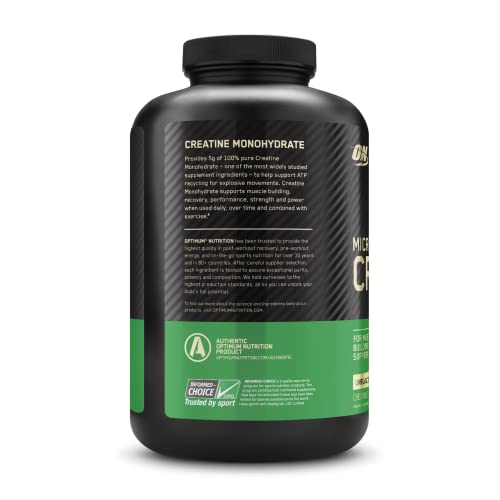 Optimum Nutrition Micronized Creatine Monohydrate Powder, Unflavored, Keto Friendly Optimum Nutrition uk supplements
