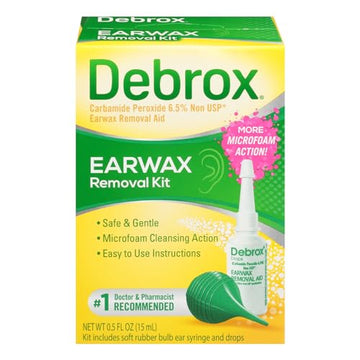 Debrox Ear Wax Removal Kit, Ear Cleaning Kit Includes Rubber Bulb Syringe Debrox uk supplements