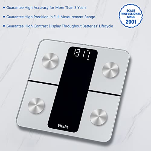 Vitafit Smart Scales for Body Weight and Fat Percentage, Weighing Professional Since 2001 Vitafit uk supplements