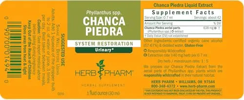 Herb Pharm Chanca Piedra Liquid Extract for Urinary System Support, 1 Fl Oz Herb Pharm uk supplements