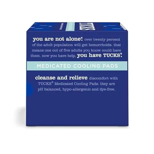 TUCKS Medicated Cooling Pads, 100 Count – Hemorrhoid Pads with Witch Hazel, Cleanses Sensitive Areas, Protects from Irritation, Hemorrhoid Treatment, Medicated Pads Used by Hospitals TUCKS uk supplements