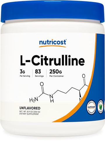Nutricost Pure L-Citrulline (Base) Powder 250 Grams Nutricost uk supplements
