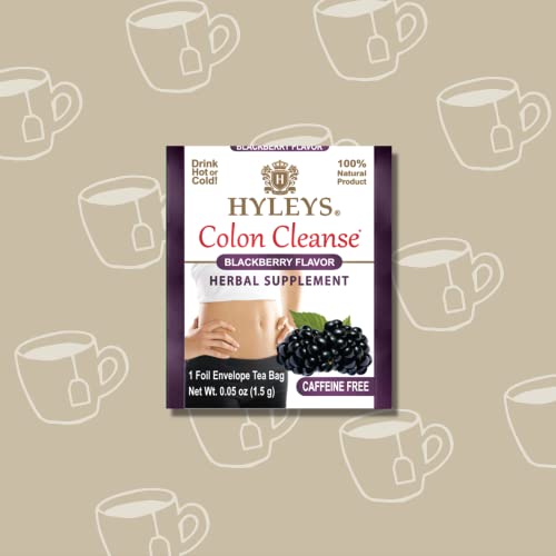 Hyleys Colon Cleanse Tea Blackberry Flavor - 50 Tea Bags (1 Pack) HYLEYS uk supplements