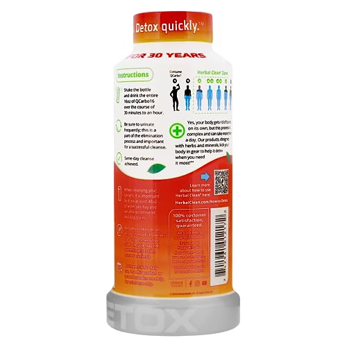 Herbal Clean Same-Day Premium Detox Liquid Drink, Strawberry Mango Flavor, 16 Fl Oz Herbal Clean uk supplements