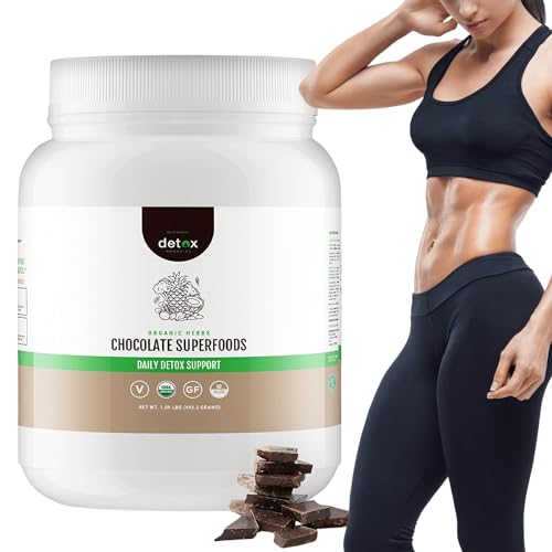 Detox Organics Chocolate Superfood Powder, Detox Cleanse for your Body, Bloating Relief Detox Organics uk supplements