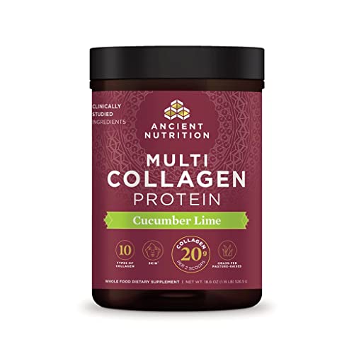 Ancient Nutrition Collagen Powder Protein, Multi Collagen Protein, Cucumber Lime, Hydroly Ancient Nutrition uk supplements