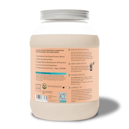 NutriVolv Vegan Plant Based Protein Powder | Milk Chocolate Flavour 900g | Pea & Rice Protein Blend NutriVolv uk supplements
