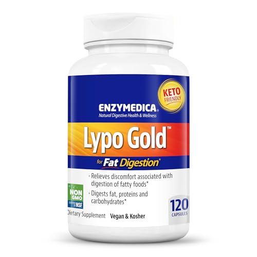 Enzymedica Lypo Gold, Digestive Enzymes for Fat Digestion, Offers Fast Acting Gas Enzymedica uk supplements