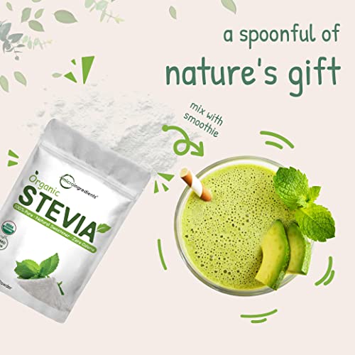 Pure Organic Stevia Powder, 4 Ounces, 706 Serving, Highest Grade Stevia Green Micro Ingredients uk supplements