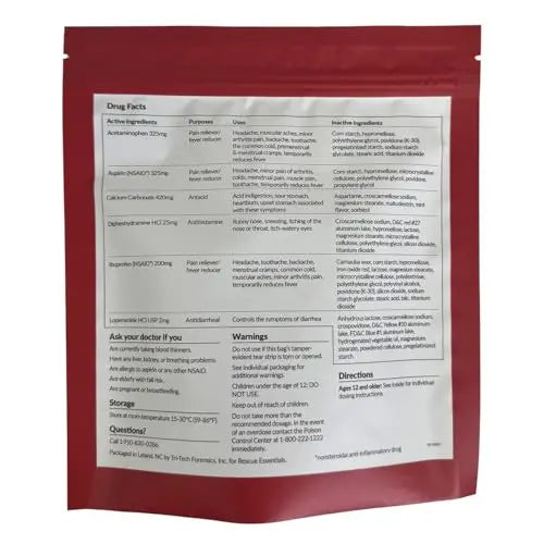 MEDICATIONS Unit DOSE Pack by RESCUE ESSENTIALS Rescue Essentials uk supplements