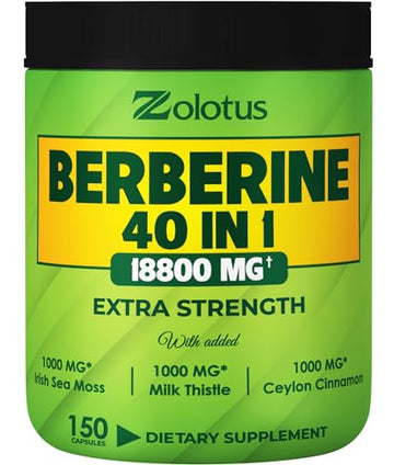 Zolotus 18800mg Berberine Supplement 40 in 1, with Sea Moss, Cinnamon, Milk Thistle Zolotus uk supplements