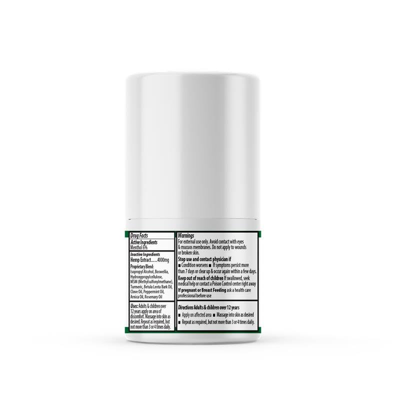 ANUMED Hemp Roll-On 4000mg Pain Relief. Fast Acting, Long Lasting, Maximum Strength with Arnica + Turmeric for Anti-Inflammatory, Natural Recovery, Joint, Muscle, Nerve Pain Reliever 2 Packs of (1oz) AnuMed International uk supplements
