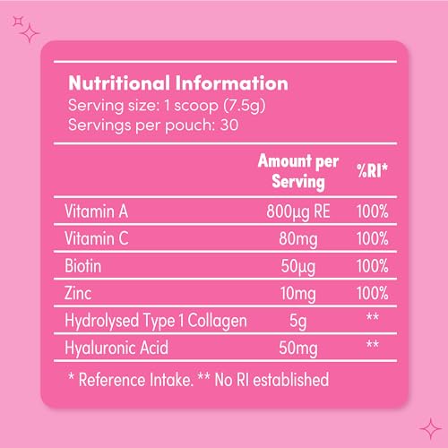 SOLV Premium 5000mg Pure (Type 1) Marine Collagen Peptides 50mg Hyaluronic Acid, Vit C, Biotin, Vitamin A SOLV uk supplements