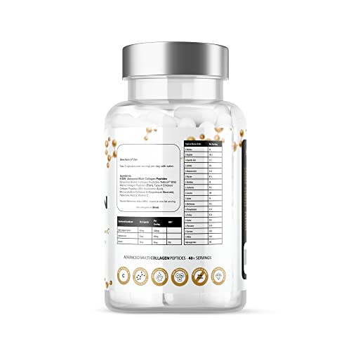 Pure Collagen Supplements Capsules Grass Fed Advanced Multi Collagen Peptides K GEN rejuvenation nutrition uk supplements