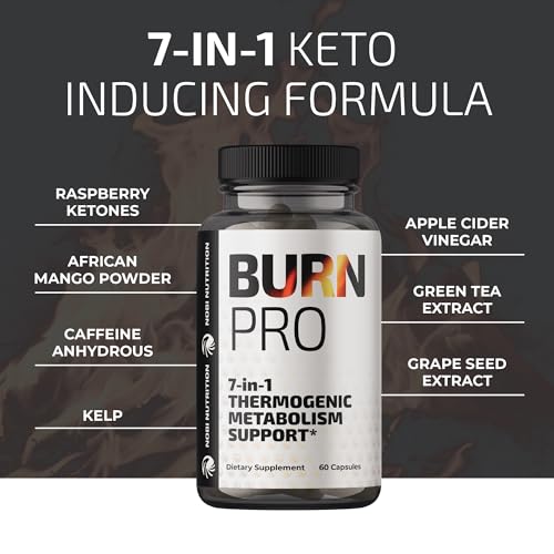 Burn Pro 7-in-1 Thermogenic Metabolism Booster | Weight Management Support Supplem Nobi Nutrition uk supplements