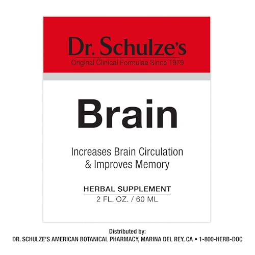 Brain Formula 2 oz. - Vegan and Wild-Harvested | Stimulates Circulation and and Improved Dr. Schulze's uk supplements