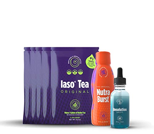 Total Life Changes Solution Kit IASO Natural Herbal Detox Tea Bags & Nutra Total Life Changes uk supplements
