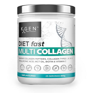 K-GEN Multi Collagen Peptides Powder Hydrolyzed Grass Fed Bovine, Wild Caught Marine | Advanced Diet Collagen Types I, III, IV & V Hyaluronic K GEN ketogenic enhancement uk supplements