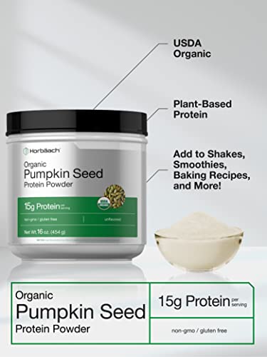 Pumpkin Seed Protein Powder Organic | 16 oz | Vegetarian, Gluten Free, and Non-GMO Horbäach uk supplements