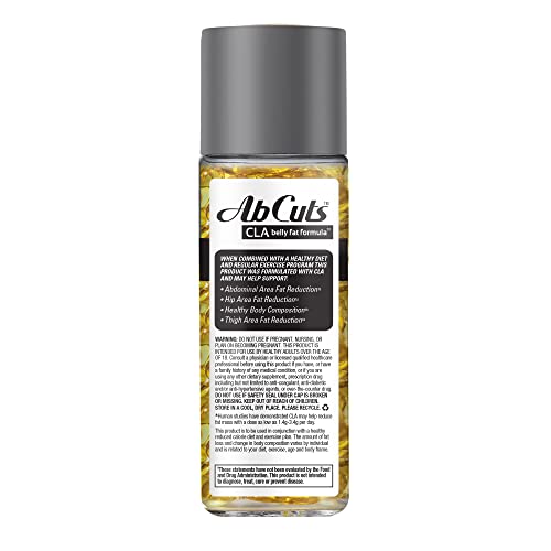 Ab Cuts CLA Belly Fat Formula - 80 Easy-to-Swallow Softgels - Omega 3 Fish Oil, Flaxseed AbCuts uk supplements