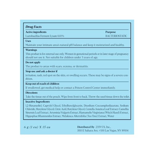LACTOMEDI Feminine Wipes | Unscented Feminine Wipes | Individually Wrapped | pH-Balanced Feminine LACTOMEDI uk supplements