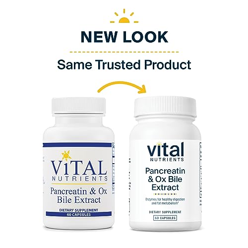 Vital Nutrients Pancreatin and Ox Bile Extract | Natural Digestive Enzyme Vital Nutrients uk supplements