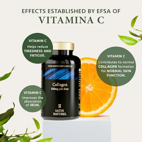 Collagen Capsules 820mg - 180 High Strength Capsules (3 Months Supply) SatinNaturel uk supplements