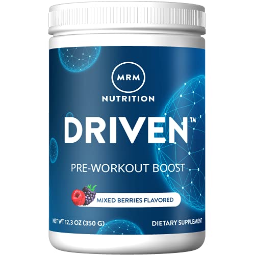MRM Nutrition Driven Pre-Workout Powder | Mixed Berry Flavored | 125mg Caffeine | Pure MRM uk supplements