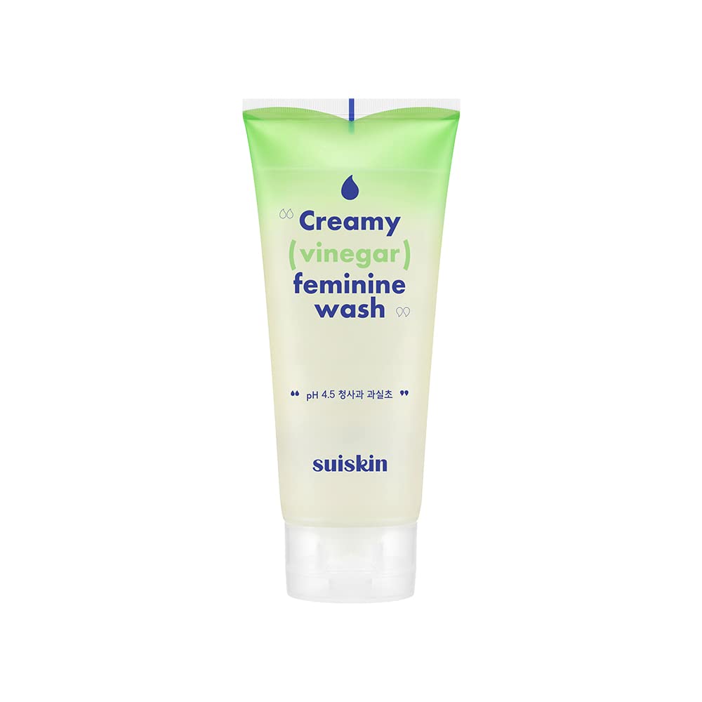 Suiskin Green Apple Vinegar Feminine Wash | Removes odor, pH balanced with Vegan Probiotics, Fragrance-free Suiskin uk supplements
