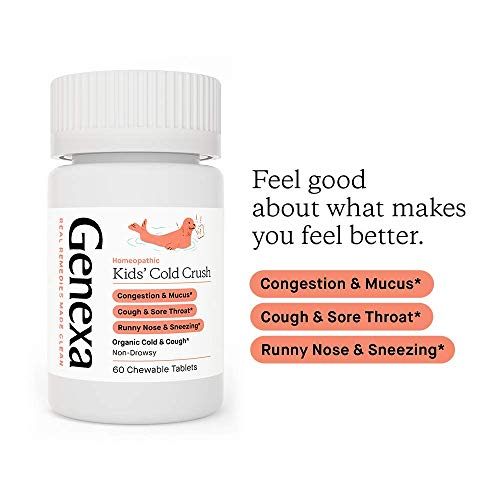Genexa Cold Crush for Children – 60 Tablets | Certified Organic & Non-GMO, Physician Genexa uk supplements