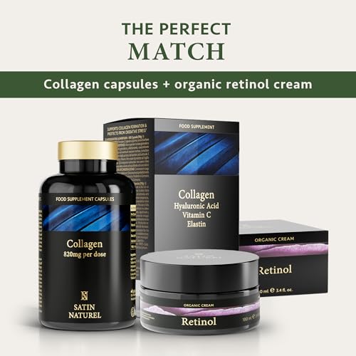 Collagen Capsules 820mg - 180 High Strength Capsules (3 Months Supply) SatinNaturel uk supplements