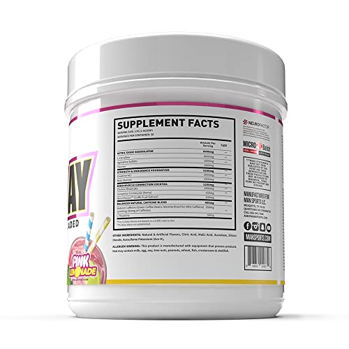 Man Sports Game Day Pre-Workout Supplement - Taurine - Creatine HCL - 30 Servings MAN Metabolic Augmenting Nutrition uk supplements